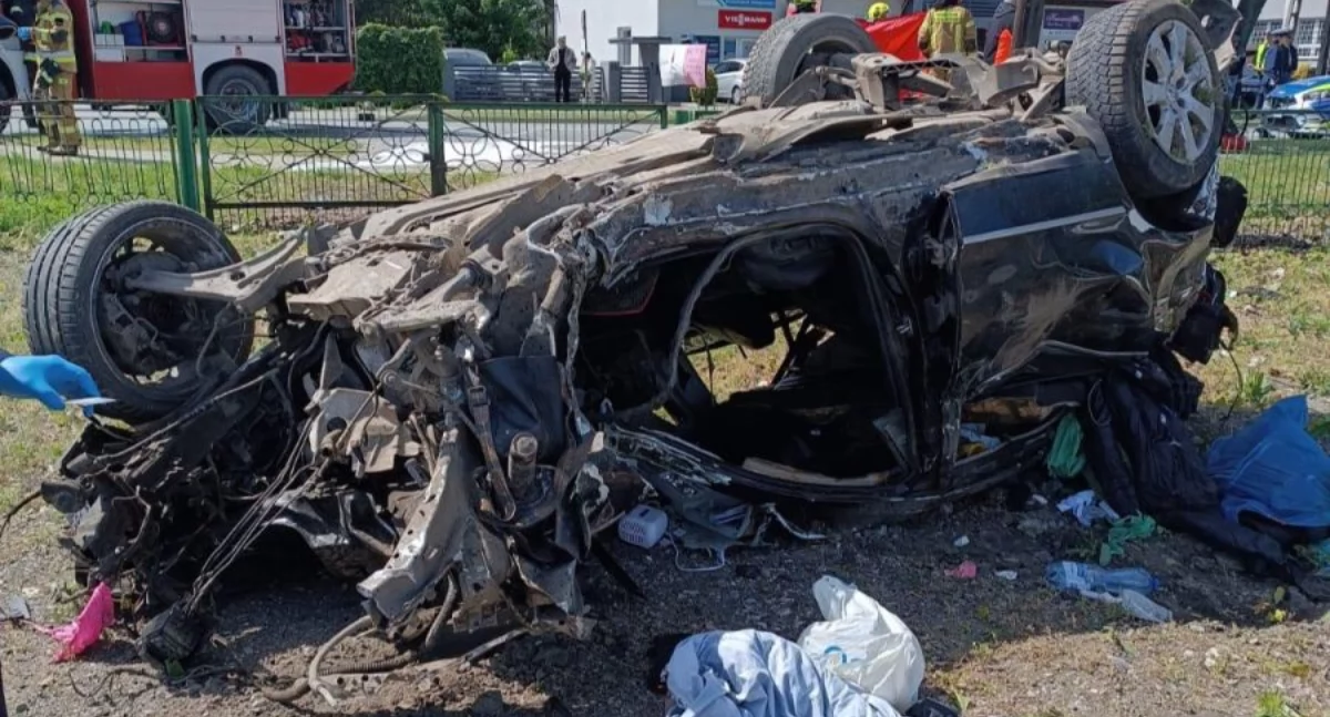 Zdjęcie z miejsca tragedii we Wróblewie / fot.: PSP Sieradz