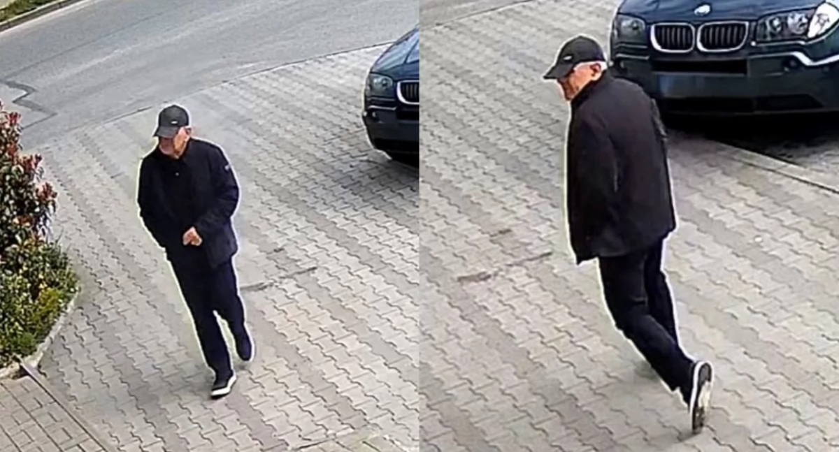 Na zdjęciu poszukiwany mężczyzna, który ukradł portfel ze sklepu / Fot. KPP Łask
