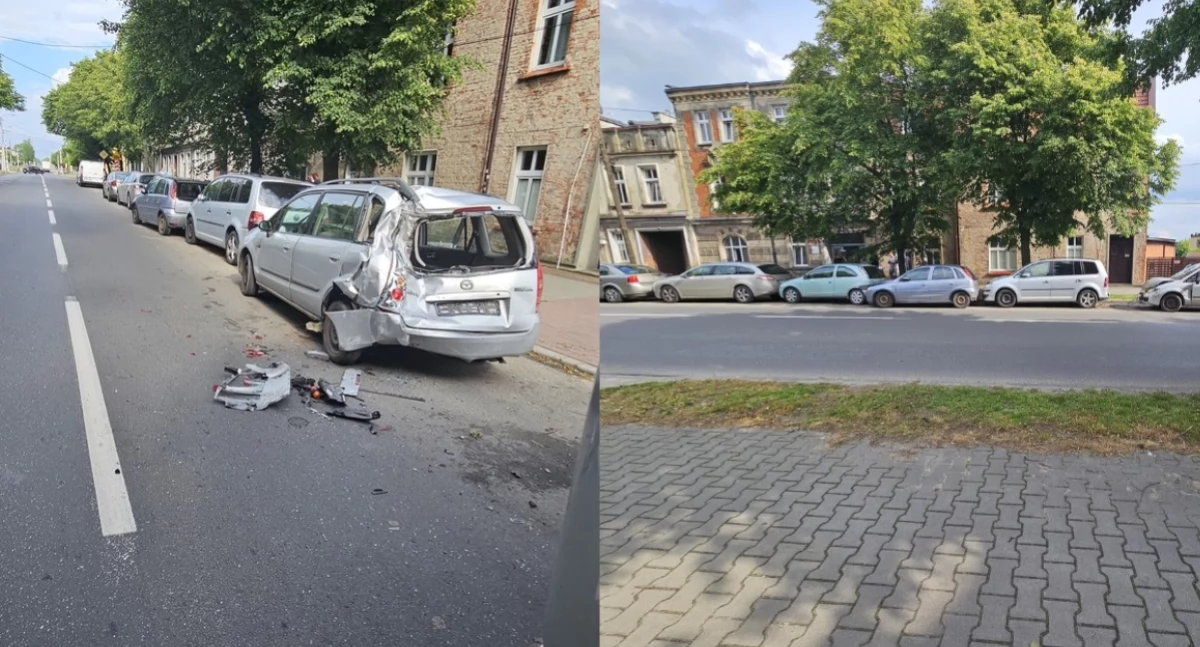 Na zdjęciu miejsce kolizji w Ostrzeszowie / Fot. KPP Ostrzeszów