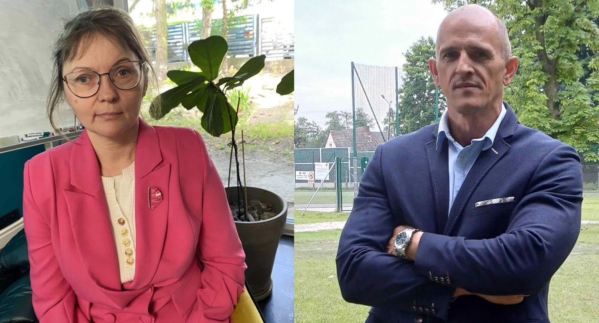 Na zdjęciu Justyna Krzemianowska z Wielunia i kierownik WOSiS Dawid Małolepszy / fot.: Iwona Augustyniak