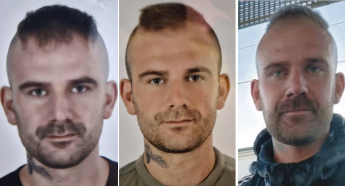 Na zdjęciach zaginiony Paweł Kowalik, 32-letni mieszkaniec Kletni w gminie Gomunice, w powiecie radomszczańskim