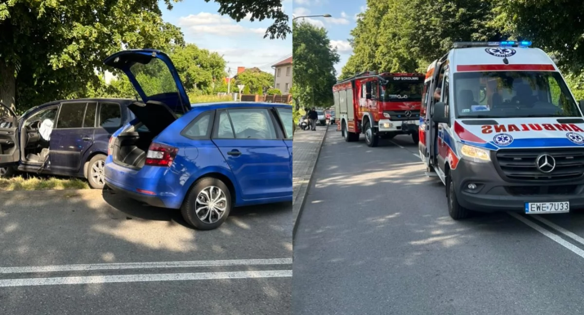 Na zdjęciu miejsce wypadku / Fot. Facebook / OSP KSRG Czastary