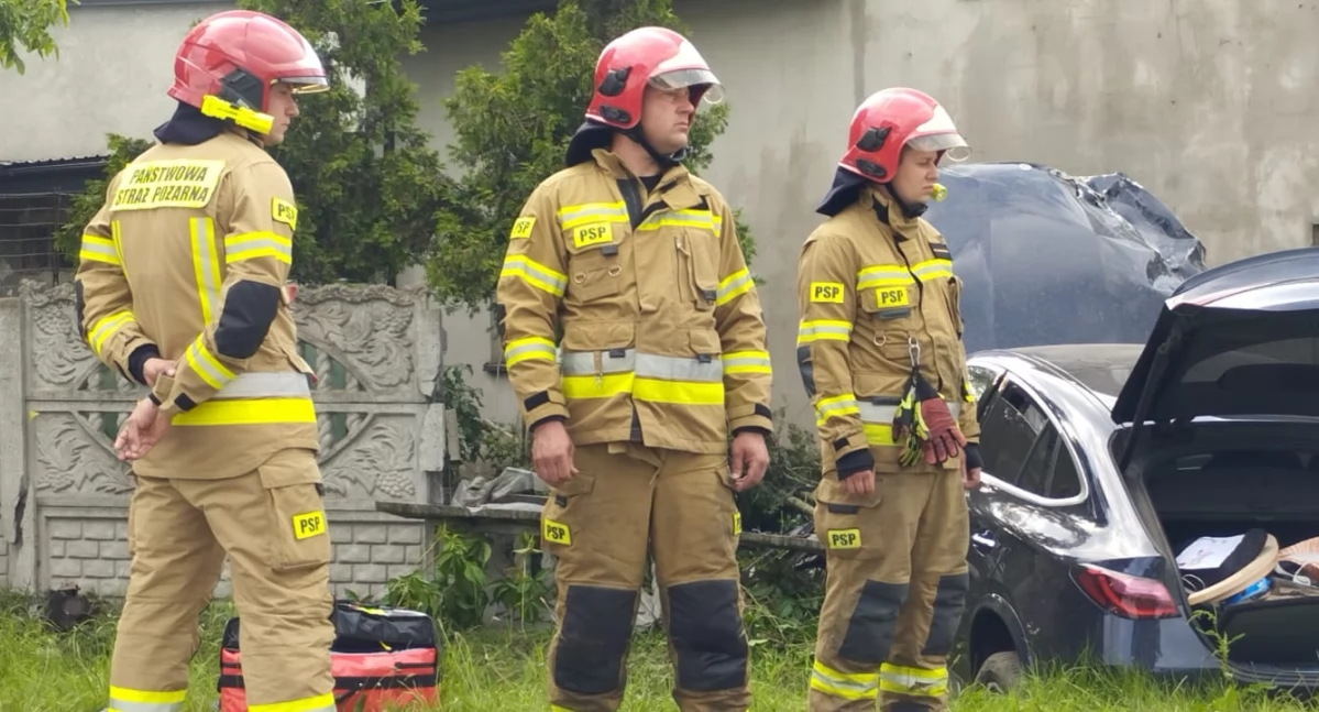 Na zdjęciu miejsce groźnego wypadku na DW 481 w Małyszynie, w gminie Wieluń / fot. Joanna Major