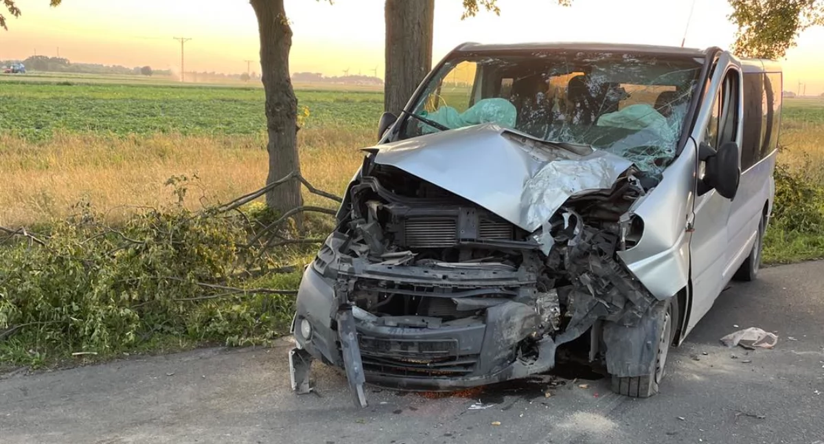 Na zdjęciu pojazd, którym podróżował pijany 49-latek / Fot. Facebook / OSP KSRG Wróblew