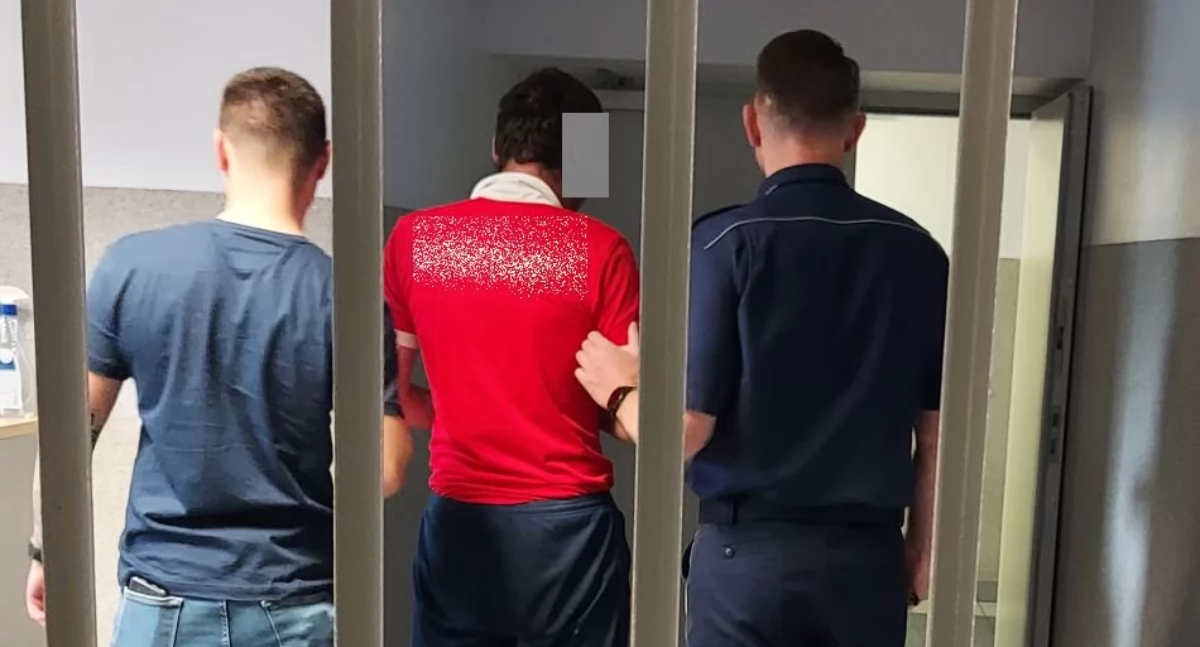 Na zdjęciu zatrzymany mężczyzna / Fot. KPP powiatu Łódzkiego Wschodniego