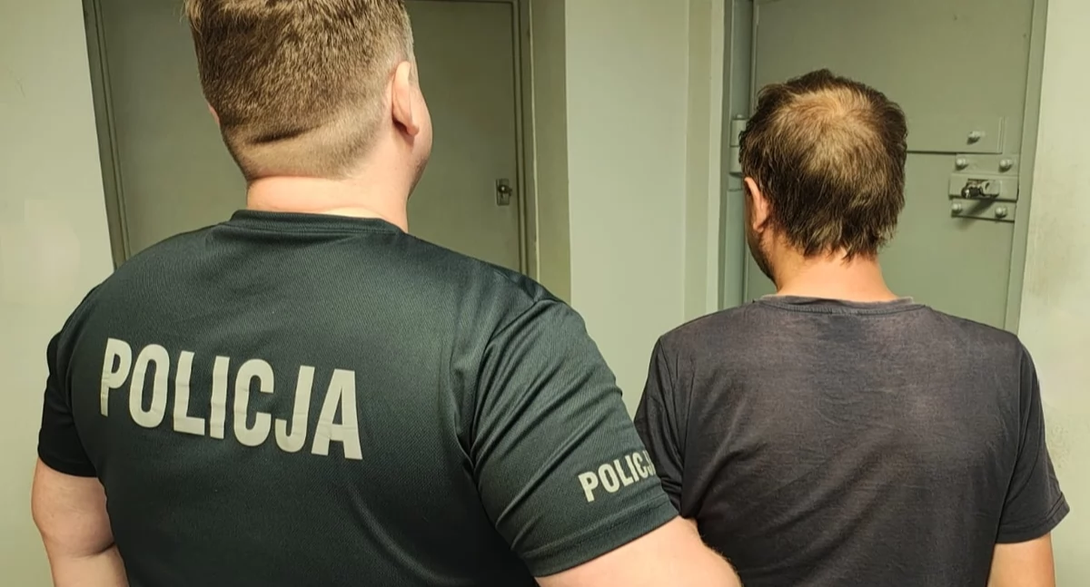 Na zdjęciu zatrzymany mężczyzna / Fot. KPP Radomsko 