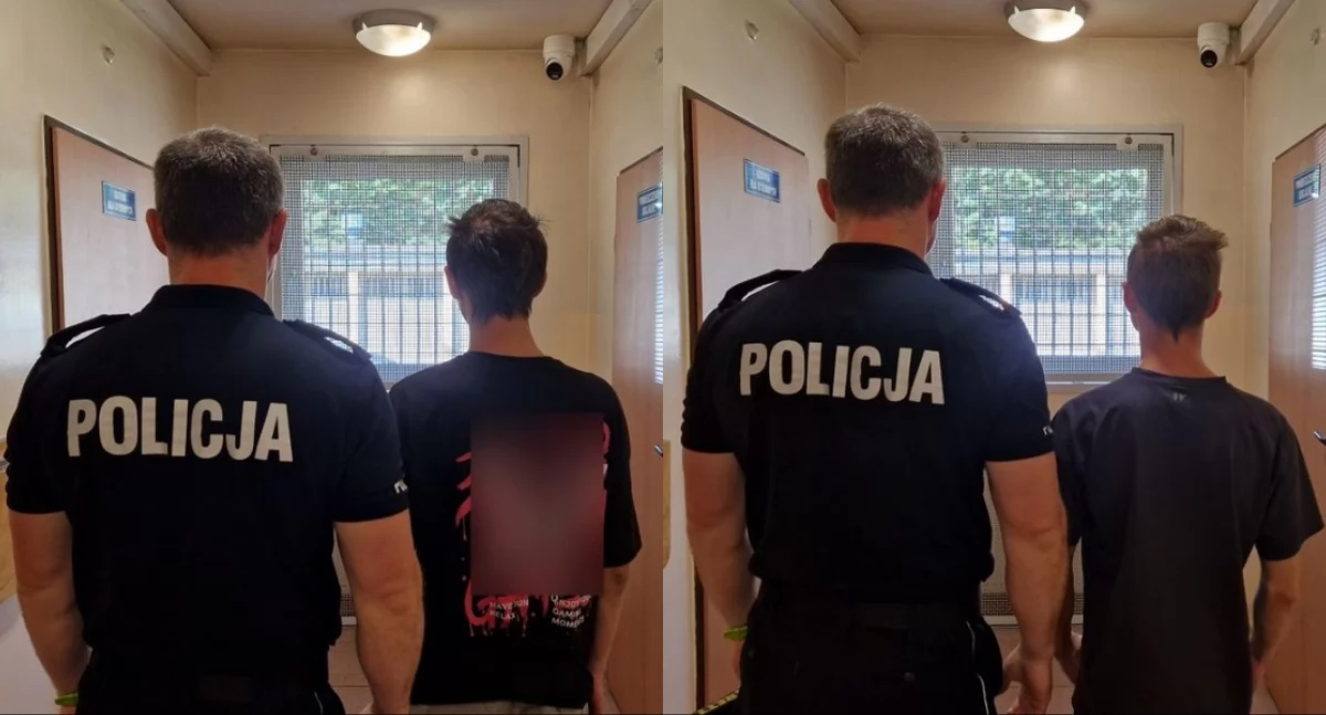 Na zdjęciu zatrzymani mężczyźni / Fot. KPP Pabianice
