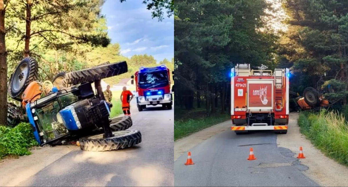 Na zdjęciu miejsce zdarzenia w Oleśnie / Fot. KP PSP Olesno 