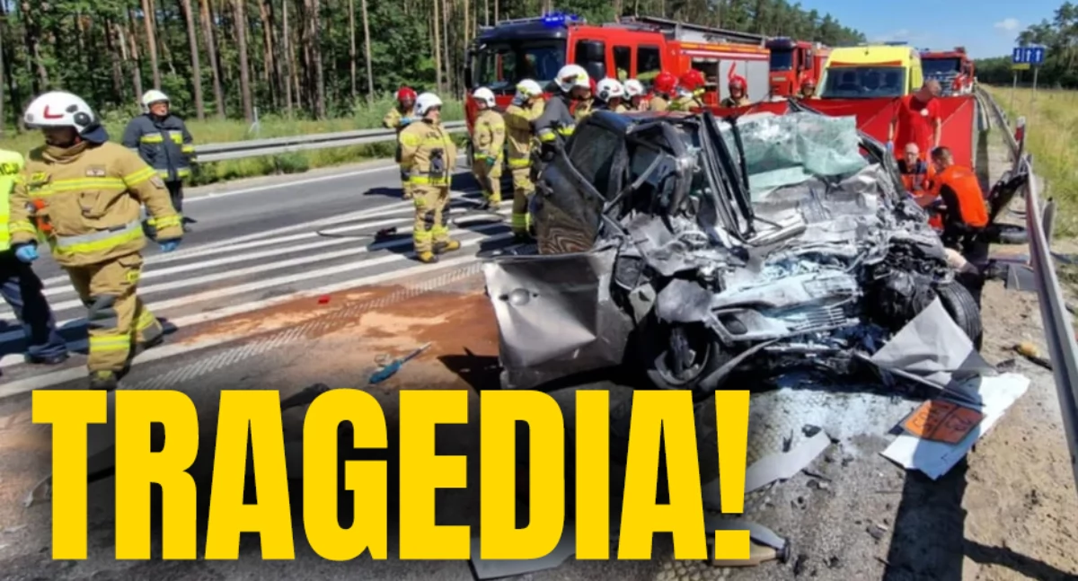 Zdjęcia z tragicznego wypadku pod Bełchatowem / fot.: KW PSP