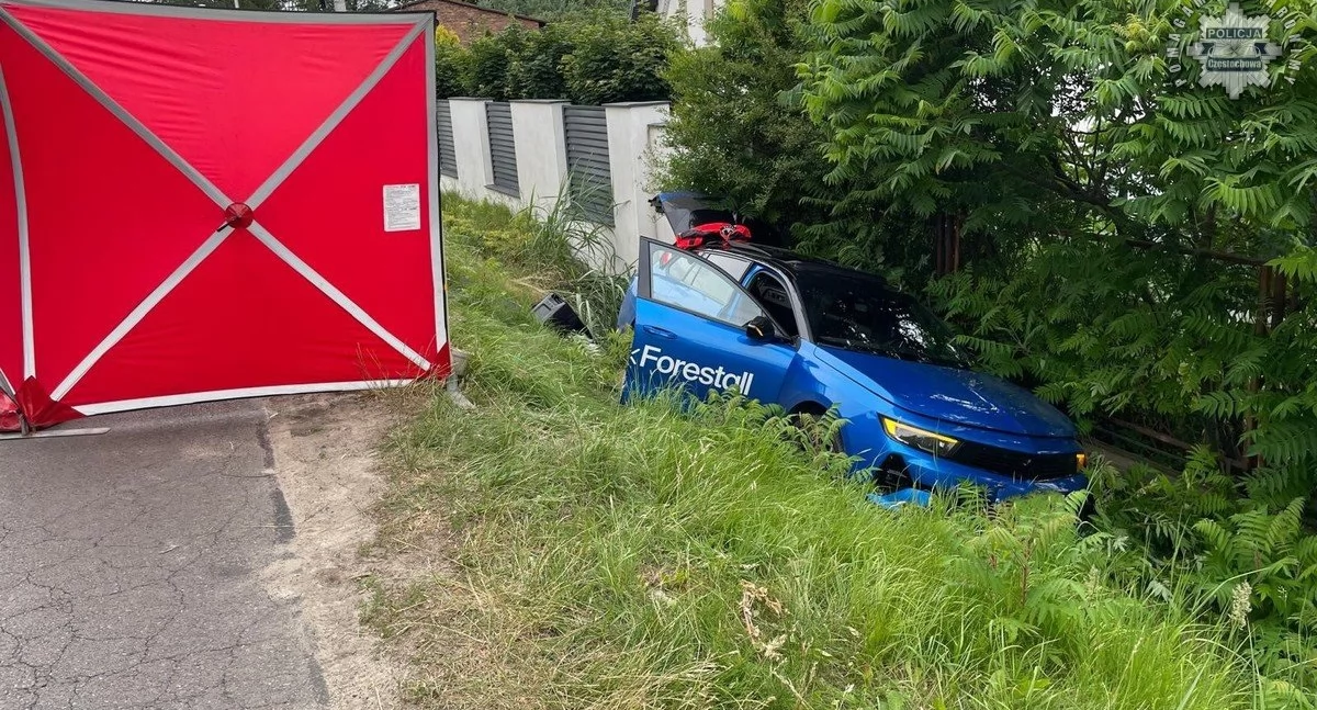 Na zdjęciu miejsce tragicznego wypadku / Fot. KMP Częstochowa