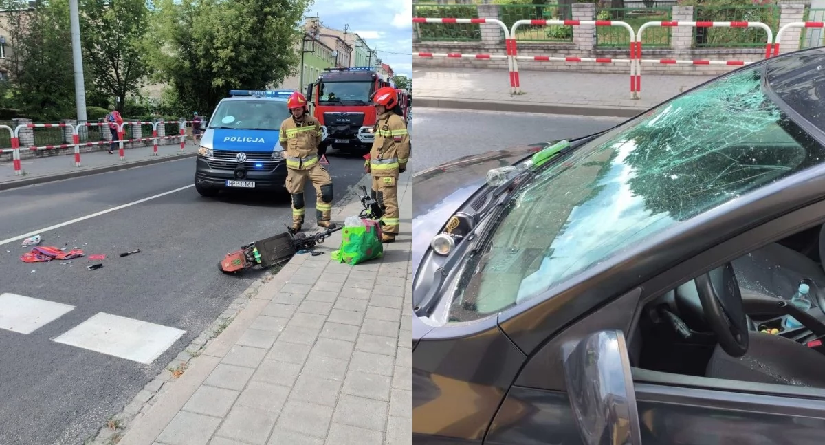 Na zdjęciu miejsce wypadku w Częstochowie / Fot. KMP Częstochowa