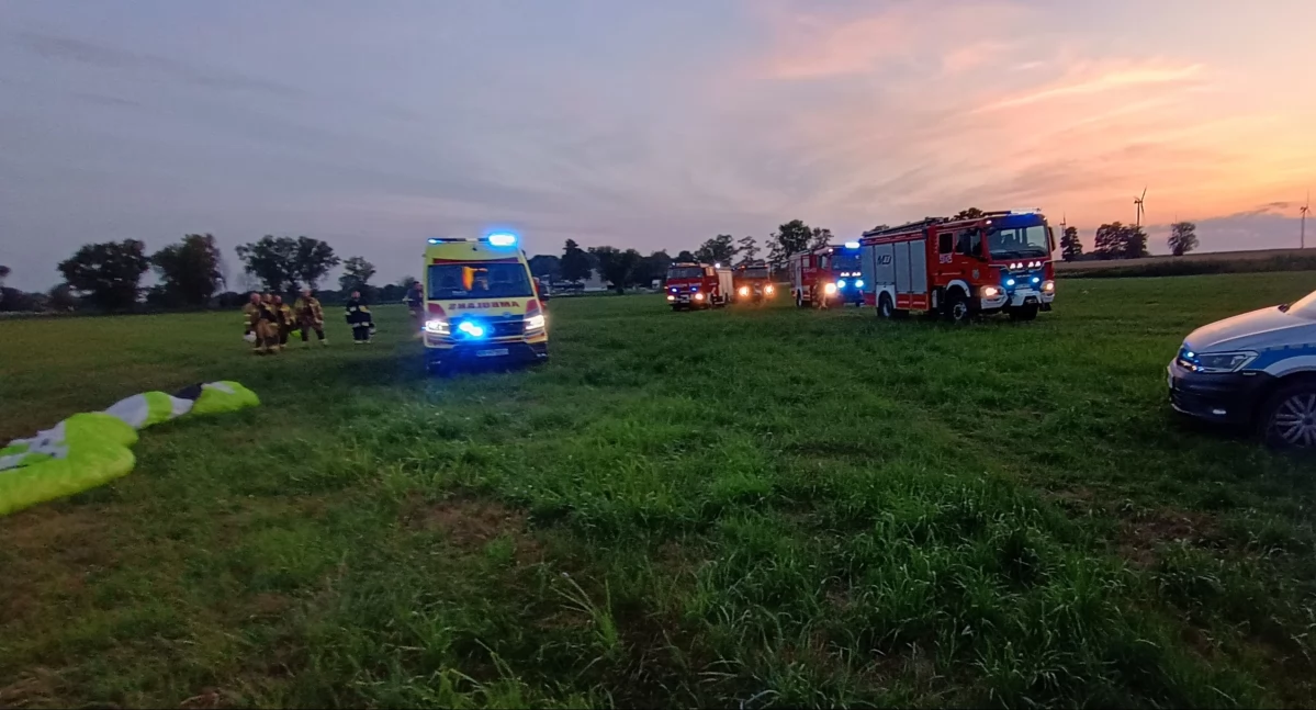 Na zdjęciu miejsce wypadku w Dąbrówce / Fot. Facebook / OSP Bogumiłów