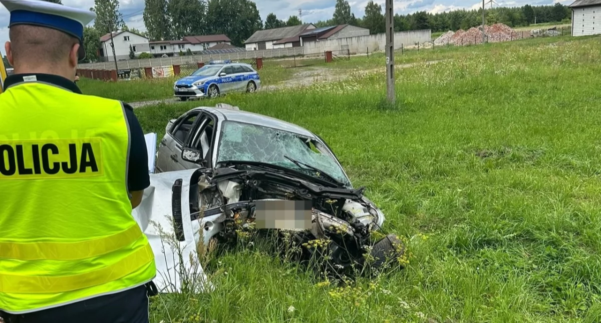 Na zdjęciu miejsce wypadku / Fot. KPP Radomsko 
