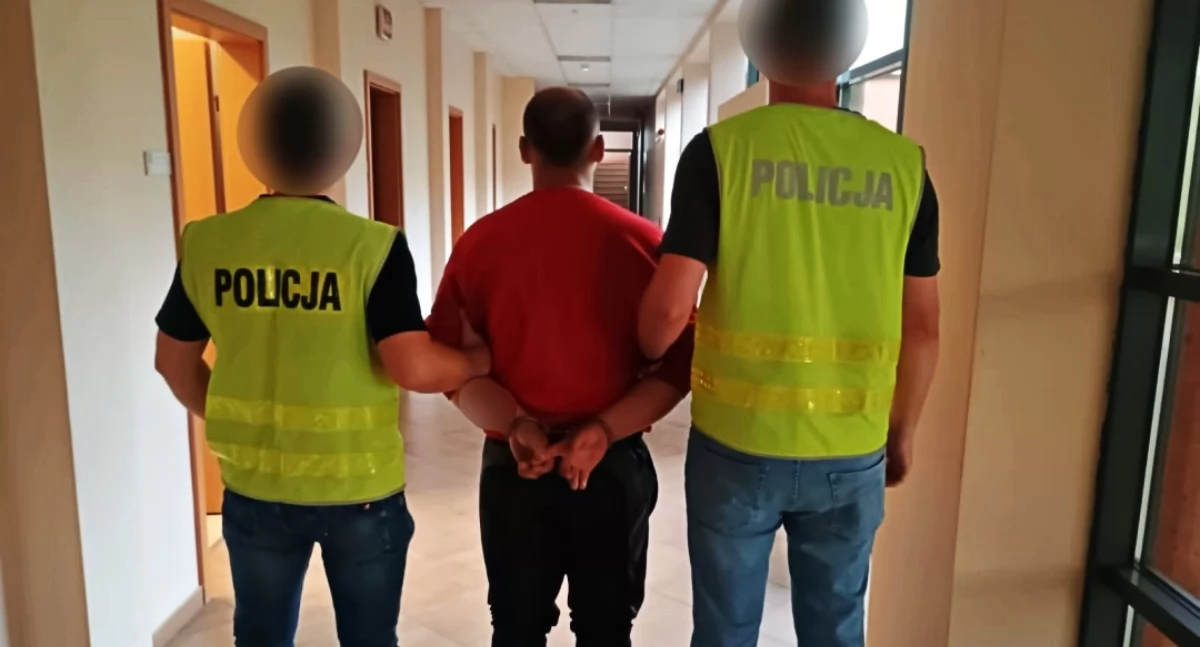Na zdjęciu zatrzymany mężczyzna / Fot. KPP Tomaszów Mazowiecki 
