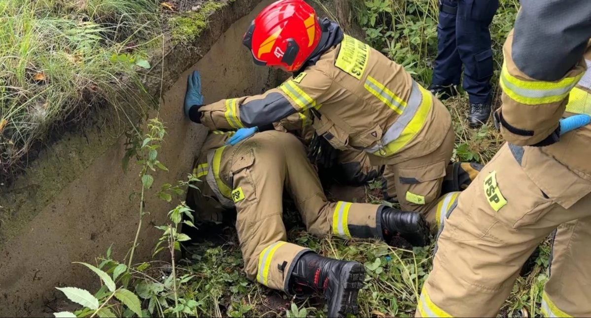 Na zdjęciu fragment akcji ratowniczej w Radomsku / Fot. KP PSP Radomsko 