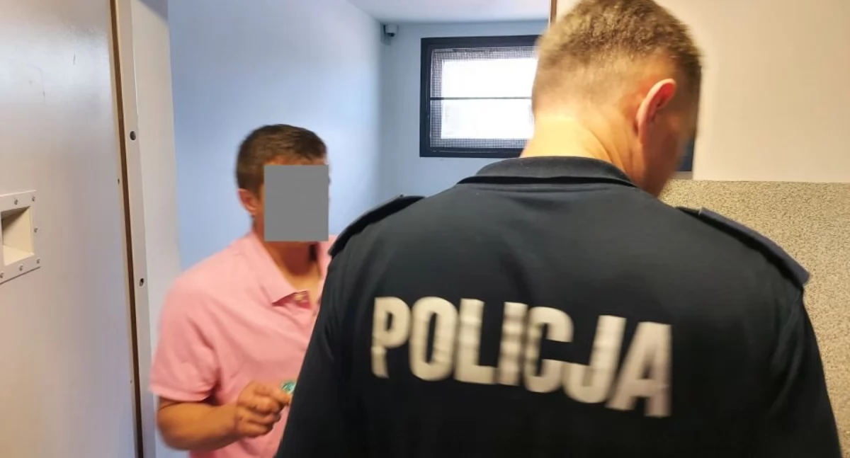 Na zdjęciu jeden z zatrzymanych mężczyzn / Fot. KPP Łódź-Wschód