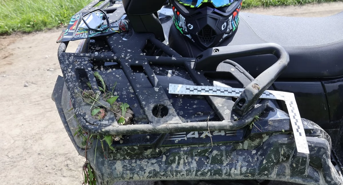 Na zdjęciu quad, którym jechała 21-latka / Fot. KPP Łask