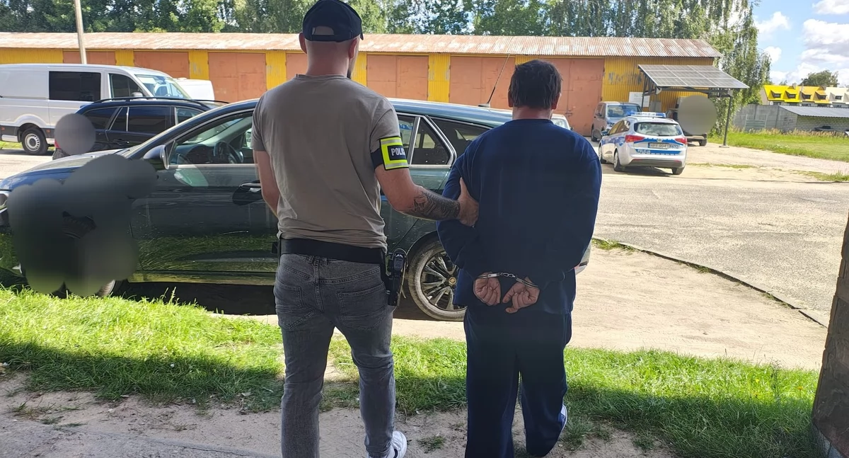 Na zdjeciu zatrzymany 34-latek / Fot. KPP Sieradz