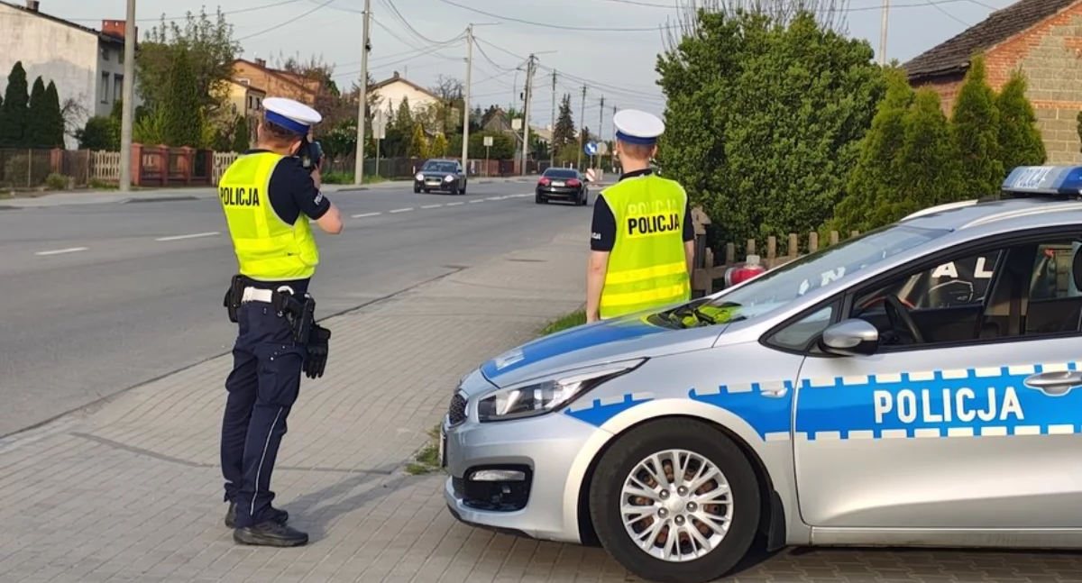 Na zdjęciu fragment działań prowadzonych przez wieruszowską policję / Fot. KPP Wieruszów