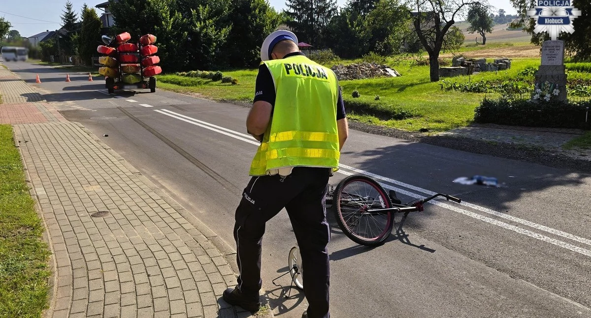 Na zdjęciu miejsce, w którym doszło do wypadku / Fot. KPP Kłobuck