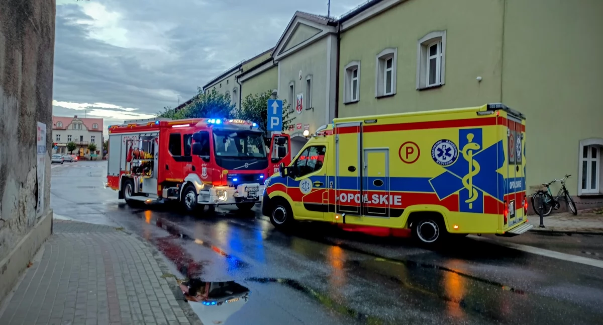 Zdjęcie z akcji ratowniczej w Praszce/fot.: OSP w Praszce 