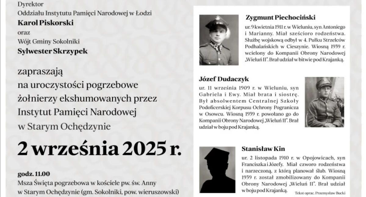 historia regionu, Pogrzeb żołnierzy września Starym Ochędzynie Bohaterowie latach spoczną ojczystej ziemi - zdjęcie, fotografia