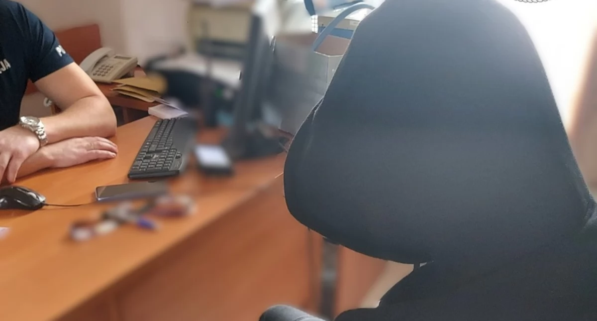 Na zdjęciu zatrzymany 38-latek / Fot. KPP Zduńska Wola