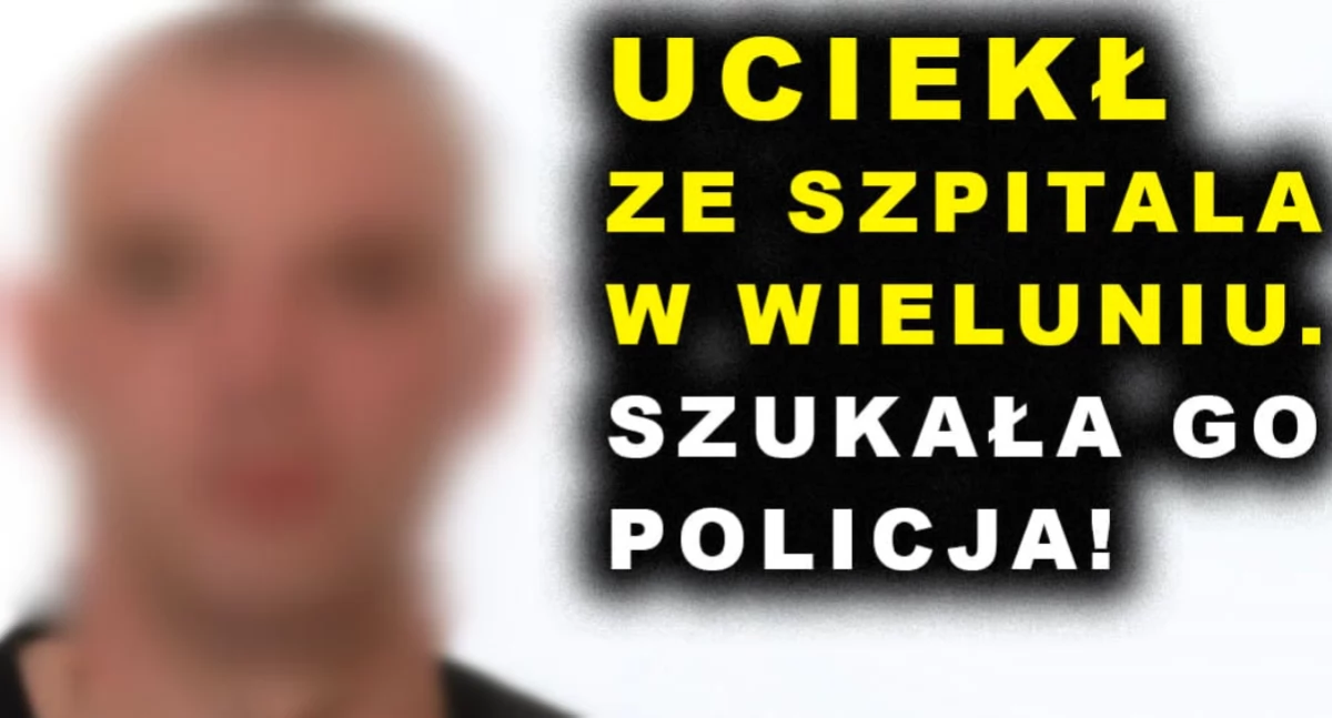Zdjęcie poglądowe – Ucieczka 28-letniego mieszkańca gminy Mokrsko z wieluńskiego SOR-u / montaż Sławomir Rajch