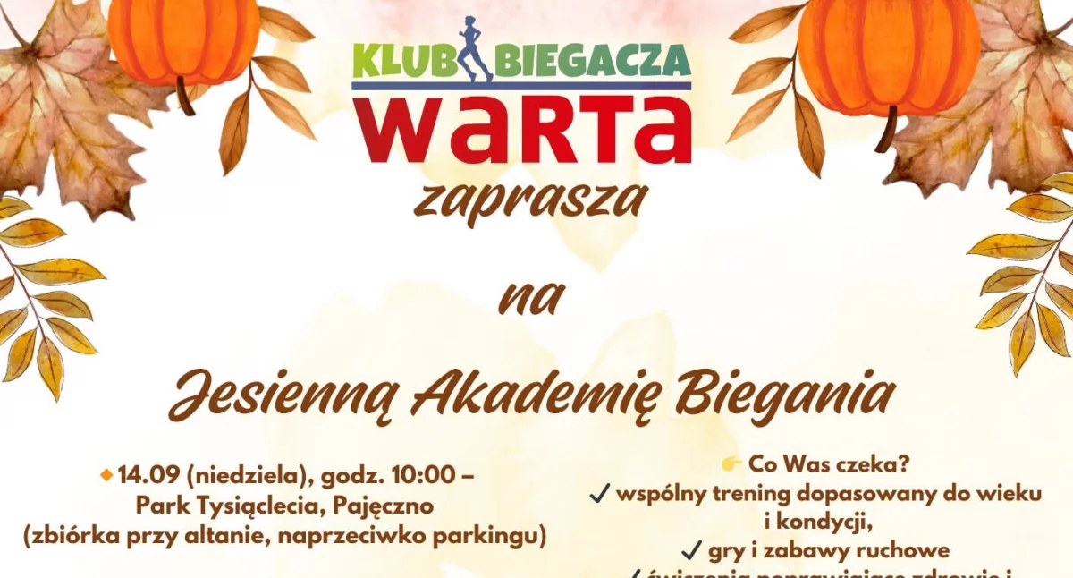 Na zdjęciu plakat promujący wydarzenie/fot. Klub Biegacza Warta 