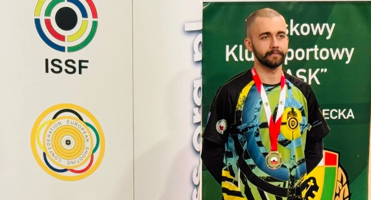 Na zdjęciu Wiktor Blada, brązowy medalista Mistrzostw Polski w strzelectwie sportowym / fot.: OKSS 