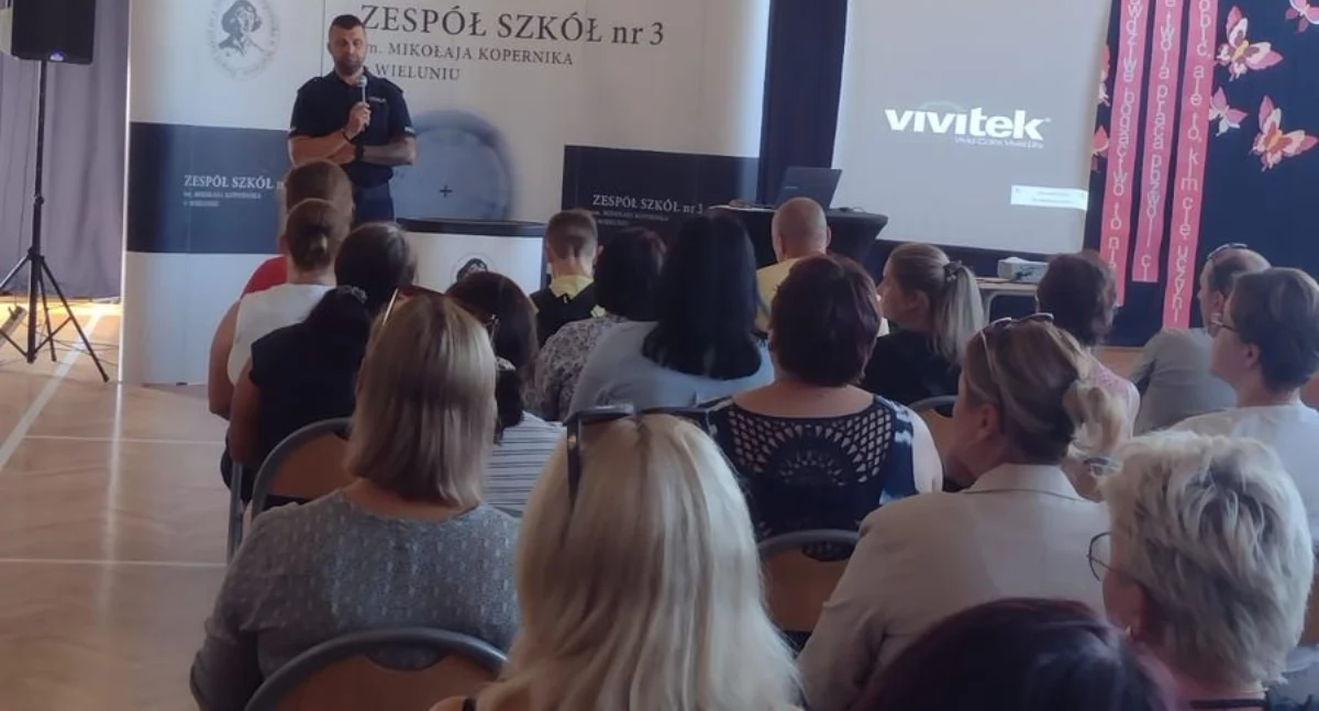 Na zdjęciu fragment jednego ze spotkań / Fot. KPP Wieluń