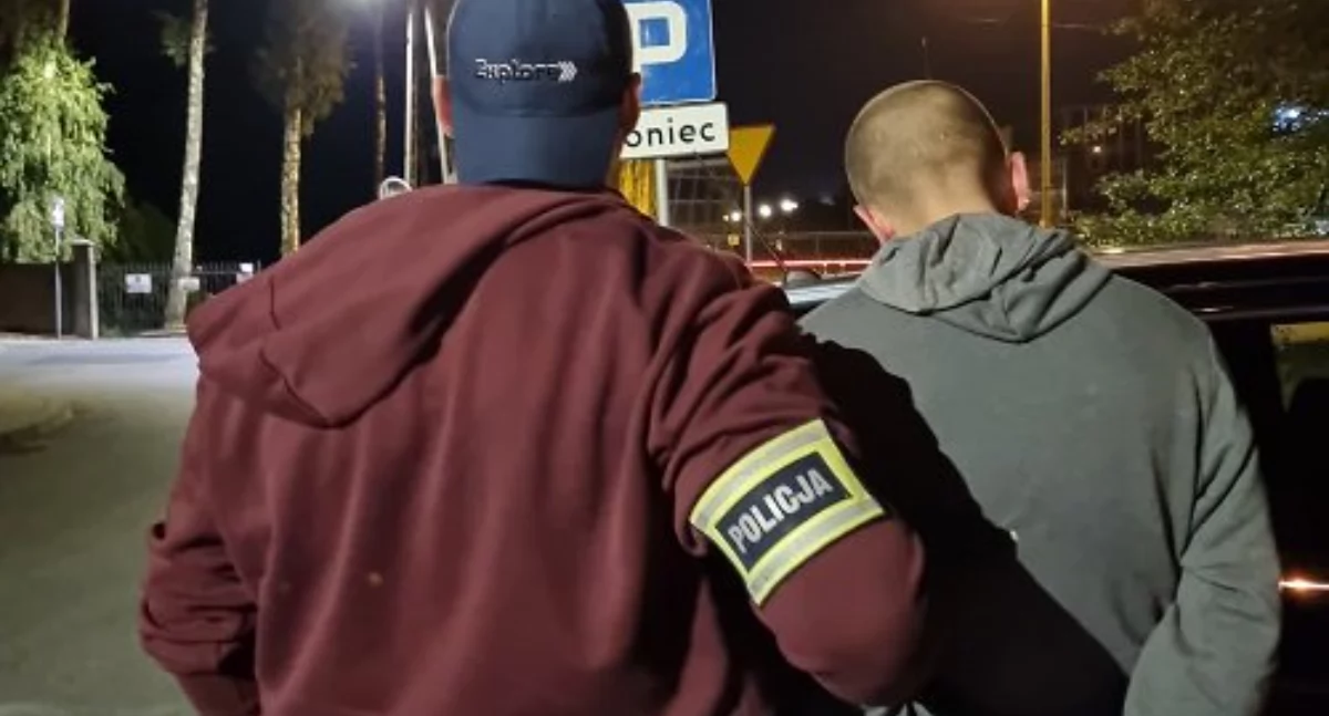 Na zdjęciu zatrzymany 20-latek / Fot. KPP Łask
