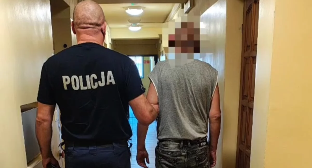 Na zdjęciu zatrzymany mężczyzna / Fot. KPP Kutno 