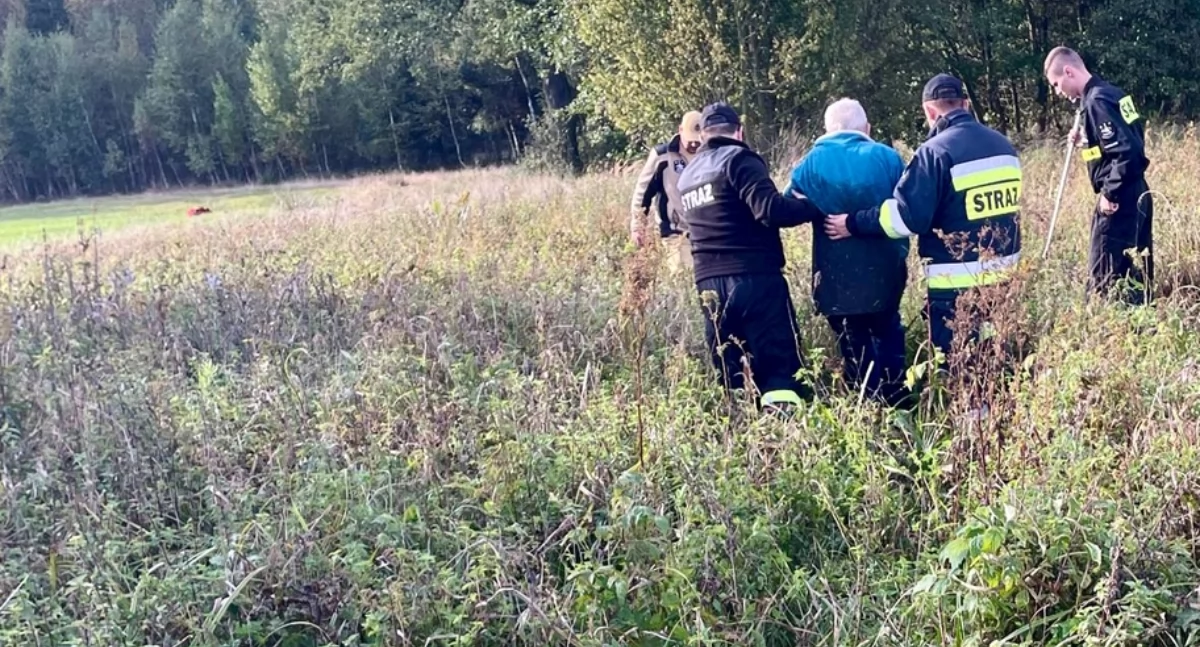 Na zdjęciu odnaleziony 79-latek / Fot. KPP Radomsko 