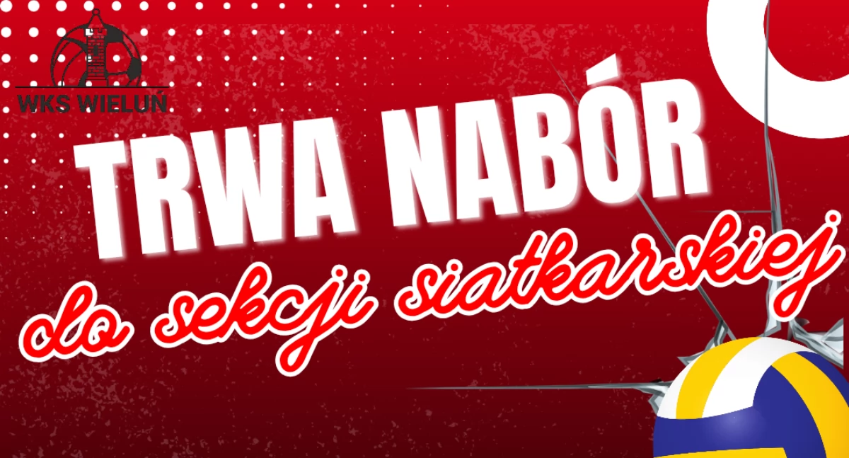 Na zdjęciu plakat promujący nabór do siatkarskiego WKSu Wieluń/fot. Łukasz Płuciennik 