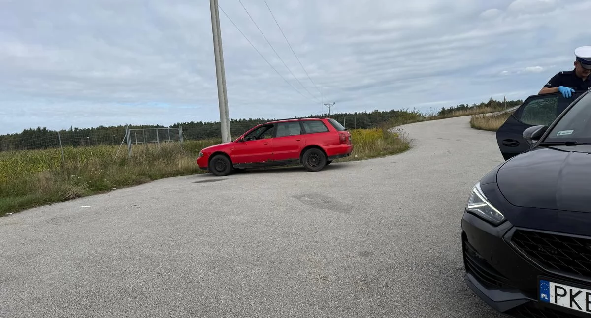 Na zdjęciu zatrzymany kierowca audi / Fot. KPP Kępno