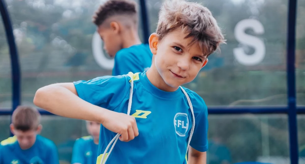 Na zdjęciu Konrad Kudzia podczas udziału w obozie Football Lab Future Pro/fot. archiwum prywatne Tomasz Kudzia 