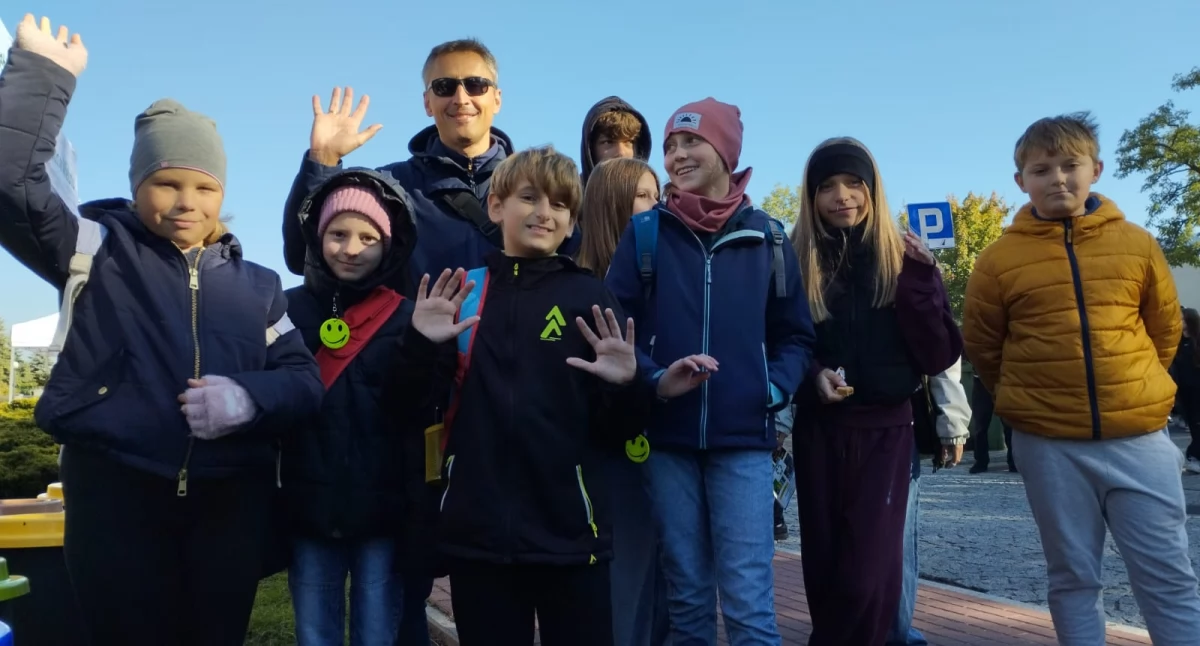 Zdjęcie z akcji edukacyjno-profilaktycznej Bezpieczny Wieluń – Widzisz? Reaguj! 2025 / fot.: Joanna Major