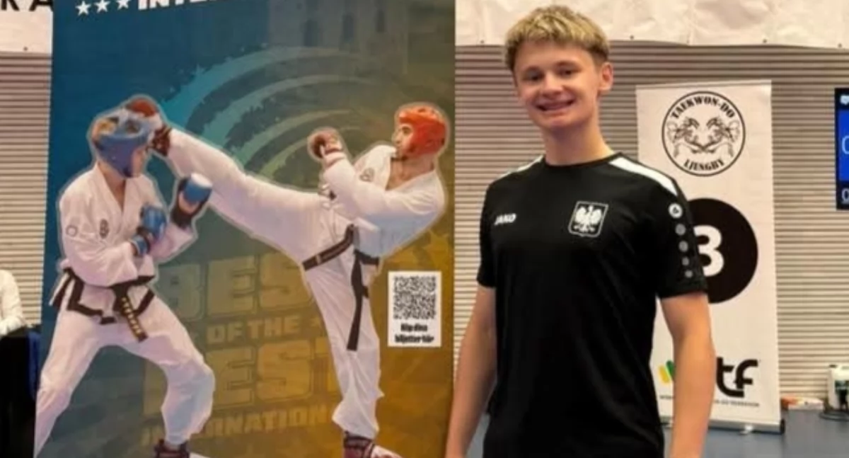 Na zdjęciu Piotr Nagielski/fot. LKS Victoria Taekwon-do Działoszyn 
