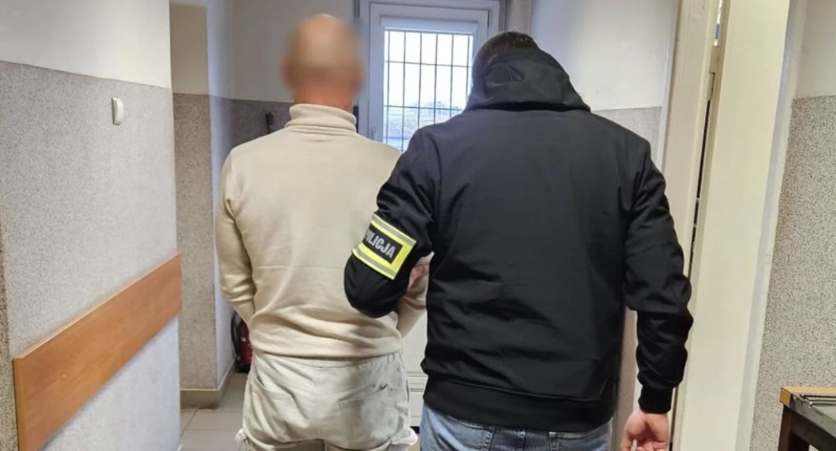 Na zdjęciu zatrzymany 59-latek / Fot. KPP Wieluń