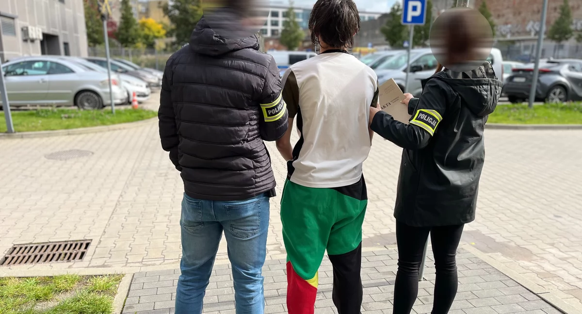 Na zdjęciu zatrzymany 27-latek / Fot. KMP Łódź