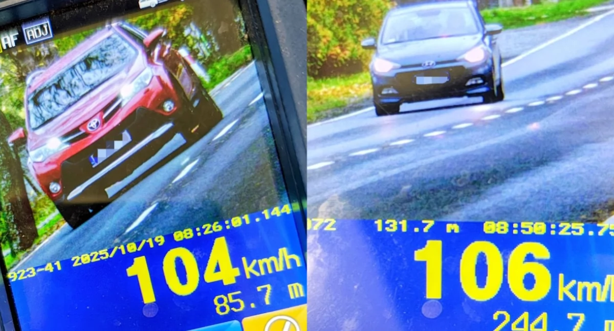 Na zdjęciu pojazdy zatrzymane przez policję / Fot. KPP Radomsko