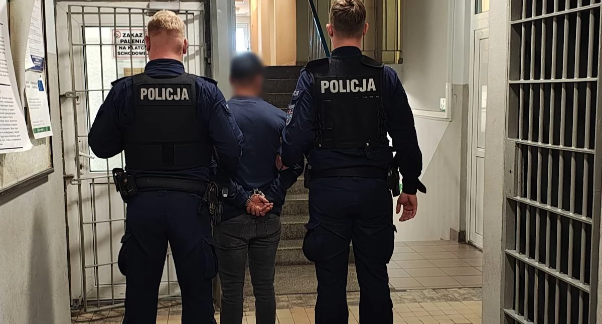 Na zdjęciu zatrzymany 37-latek / Fot. KPP Wieluń
