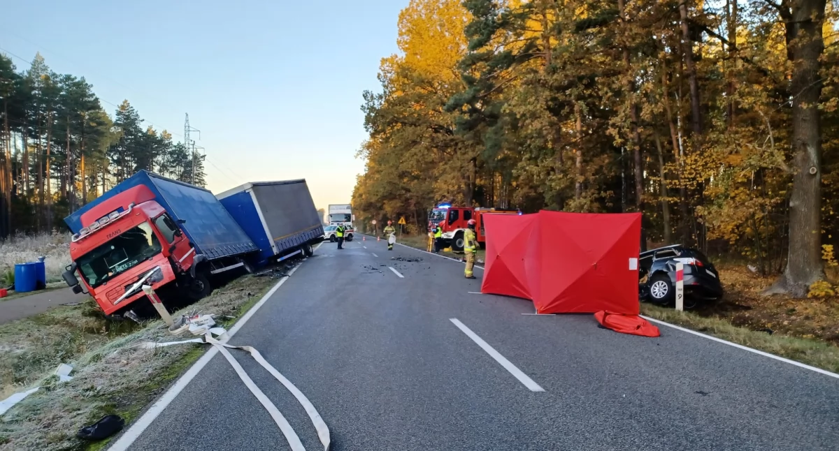 wypadki i kolizje, latek wjechał wprost ciężarówkę Mężczyzna zginął miejscu! - zdjęcie, fotografia