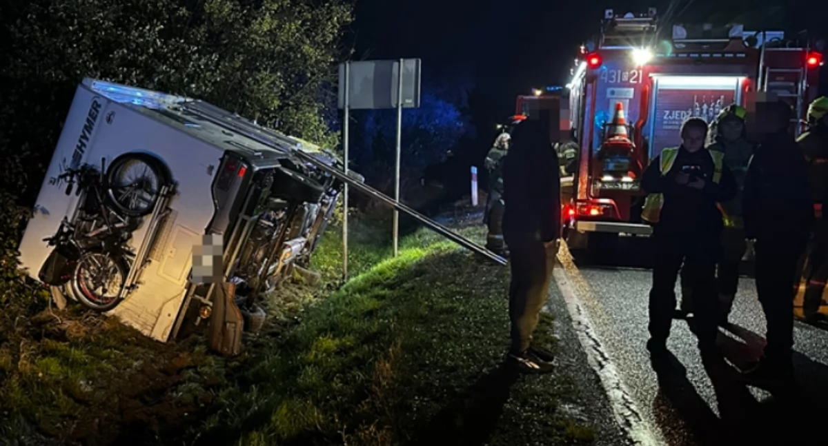 Zdjęcia z kolizji pod Byczyną / fot.: OSP w Byczynie