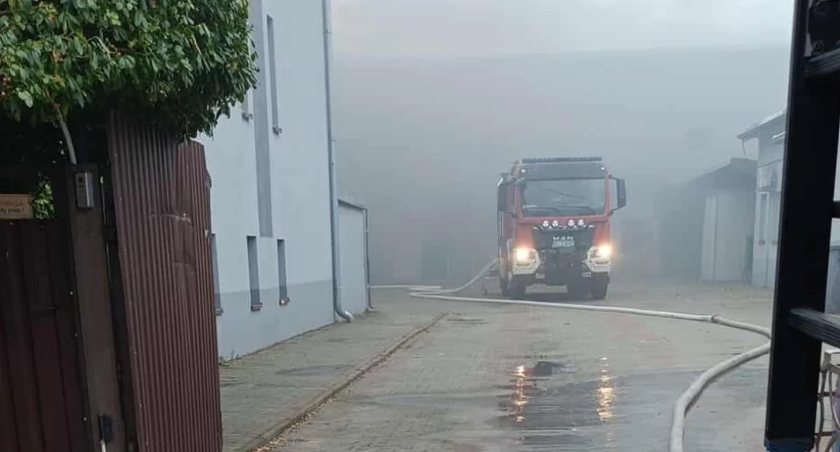 Na zdjęciu miejsce pożar / Fot. Facebook / OSP KSRG Charłupia Mała
