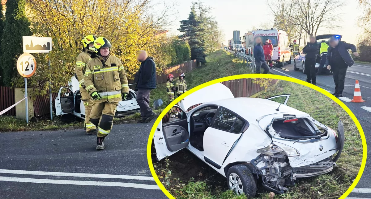Zdjęcia z wypadku w Kamionce w gminie Pątnów