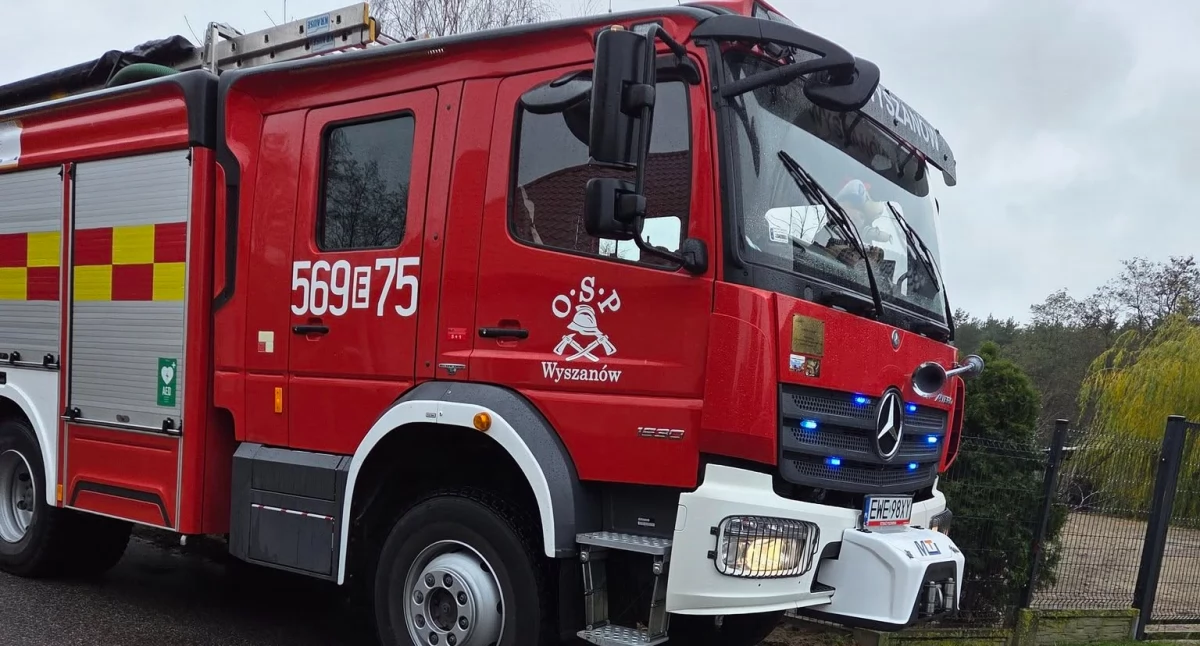 Na zdjęciu wóz OSP Wyszanów, który uczestniczył w akcji w Lubczynie / Fot. Facebook / OSP Wyszanów