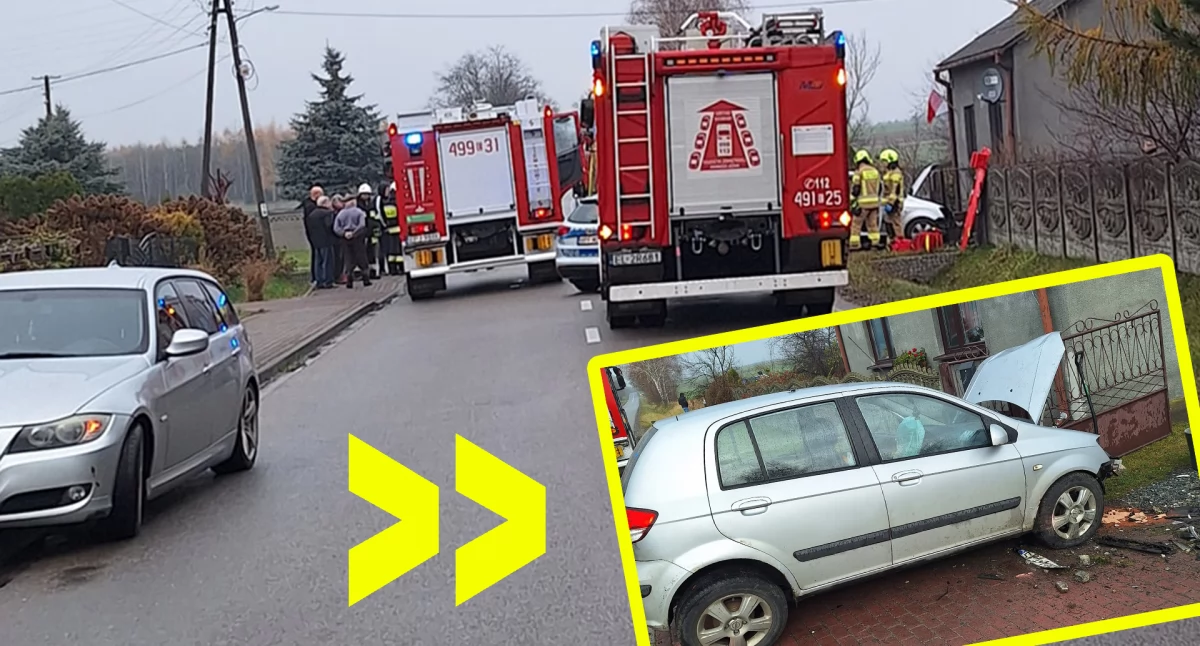 Zdjęcia z wypadku w m. Mazaniec w gminie Siemkowice / fot.: OSP Siemkowice