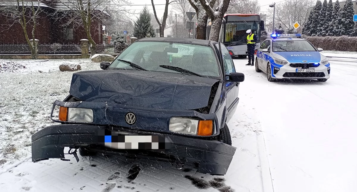 Na zdjęciu miejsce zdarzenia w Łasku / Fot. KPP Łask 